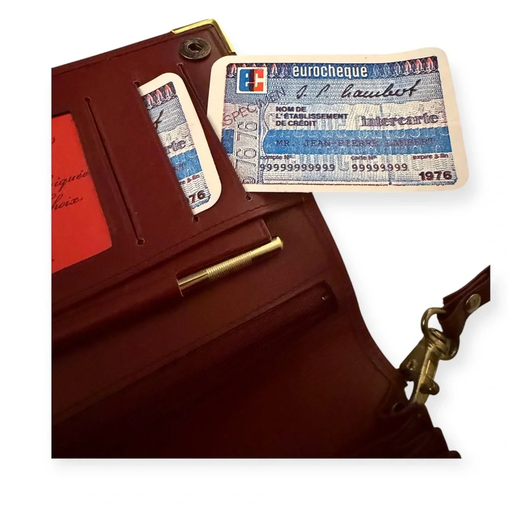 LE TIERCE MAROQUINIER PARIS VINTAGE LEATHER WRISTLET/CLUTCH NWT! - Picture 10 of 16